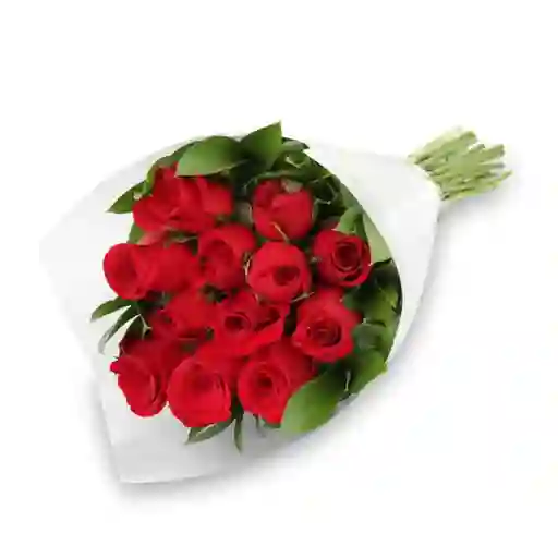 12 Rosas Rojas De La Mejor Calidad