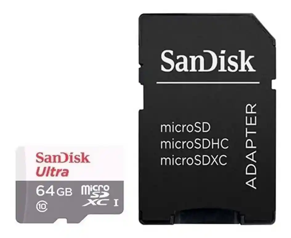 Tarjeta De Memoria Sandisk Sdsqunr-064g-gn3ma Ultra Con Adaptador Sd 64gb