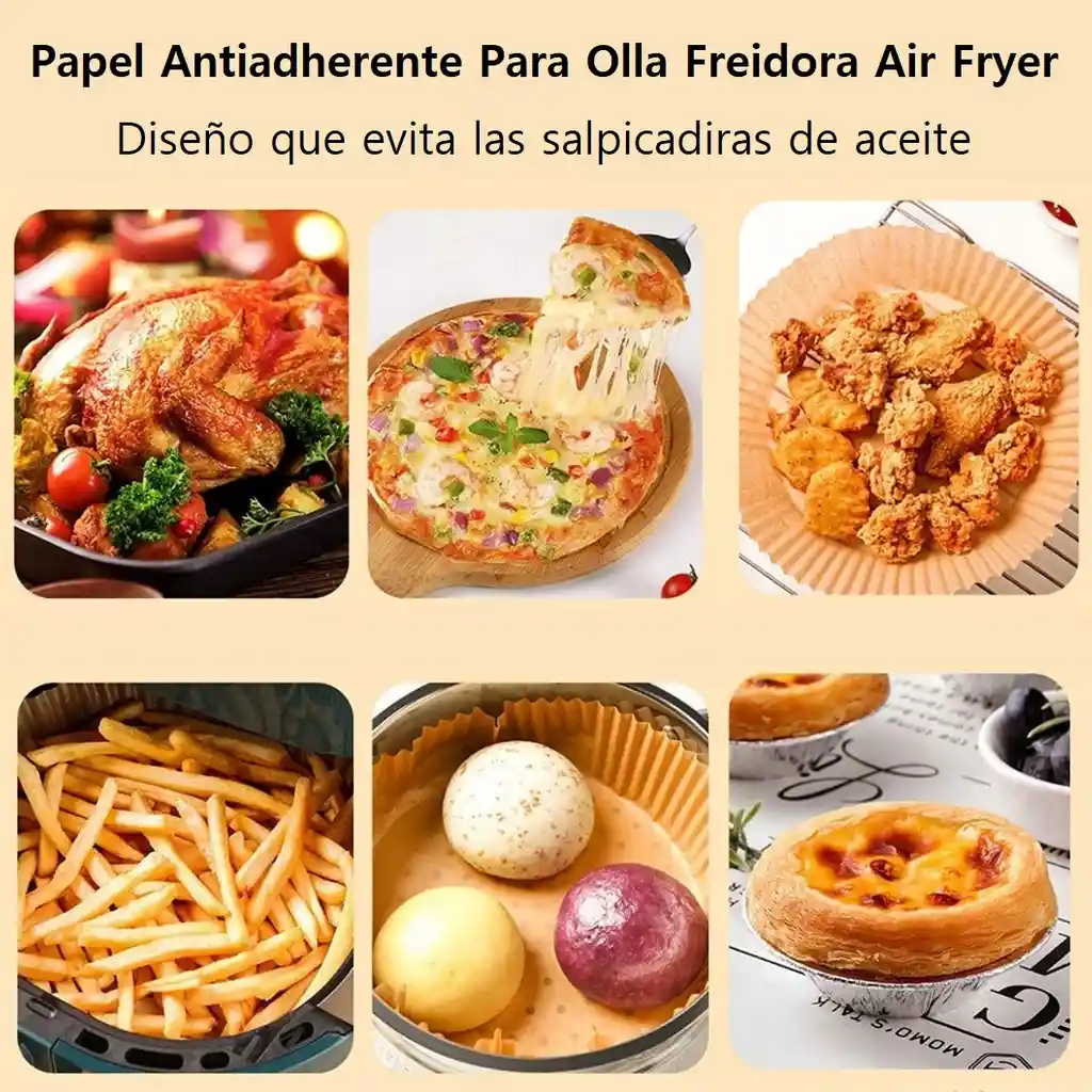 Filtros De Papel Por 100 Para Air Fryer Olla De Aire