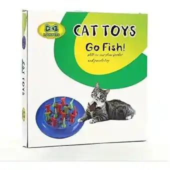 Comedero Anti Reflujo Para Gatos Con Juguete Divertido Go Fish