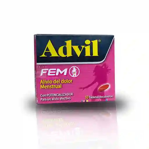 Advil Fem Dolor Menstrual X 10 Tabletas