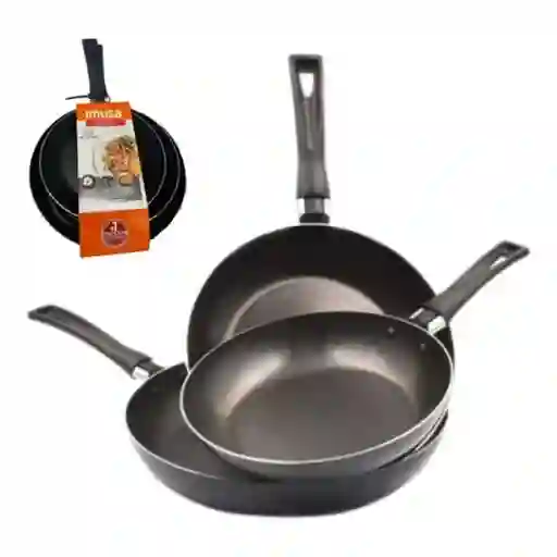 Juego De Sarten Basic 18-20-24 Cm Imusa