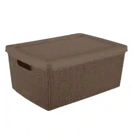 Canasta Fique C/tapa Mocca 13.5 L Rimax