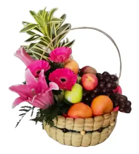 Arreglo Con Frutas Y Flores