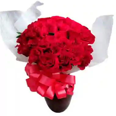 Bouquet Rosas En Jarrón Prestige