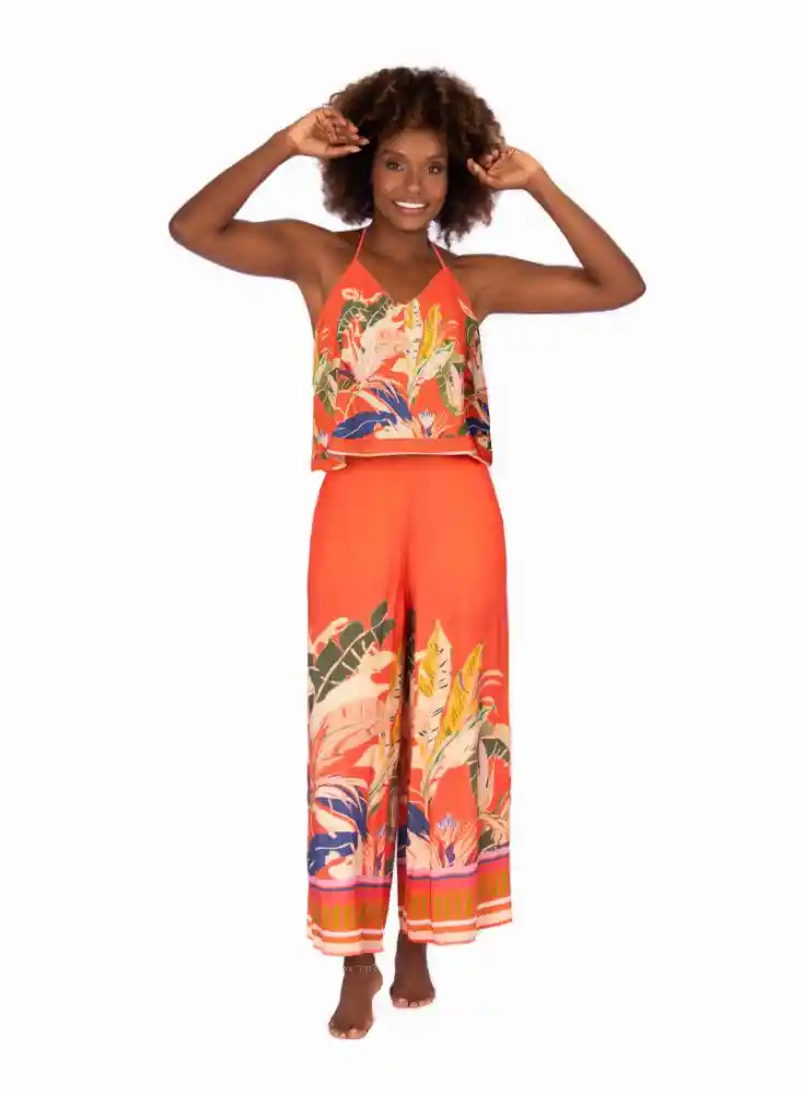 Pantalon Estampado M-coral