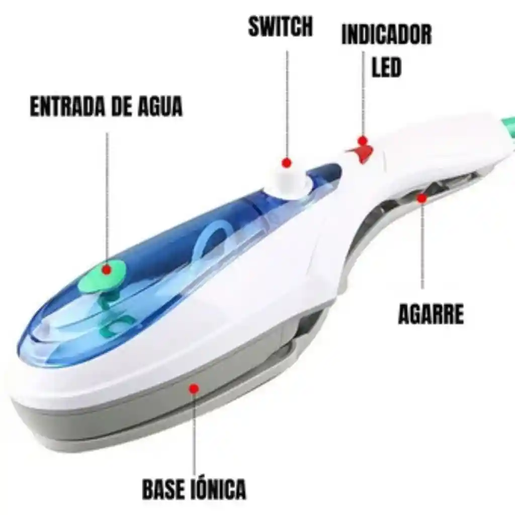 Plancha Vapor Quita Arrugas Ropa Eléctrica Tobi Cerdas