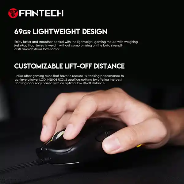 Mouse Gamer Dpi Ajustable 7 Botones Fantech Ux3 V2