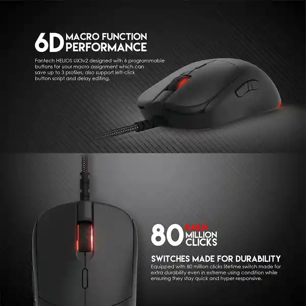 Mouse Gamer Dpi Ajustable 7 Botones Fantech Ux3 V2