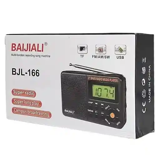 Radio Baijiali Tf, Fm/am/sw Usb Pila Recargable