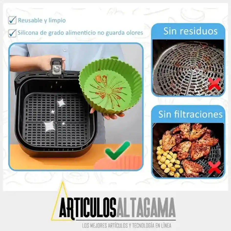 Molde En Silicona Protector Para Air Fryer Freidora De Aire