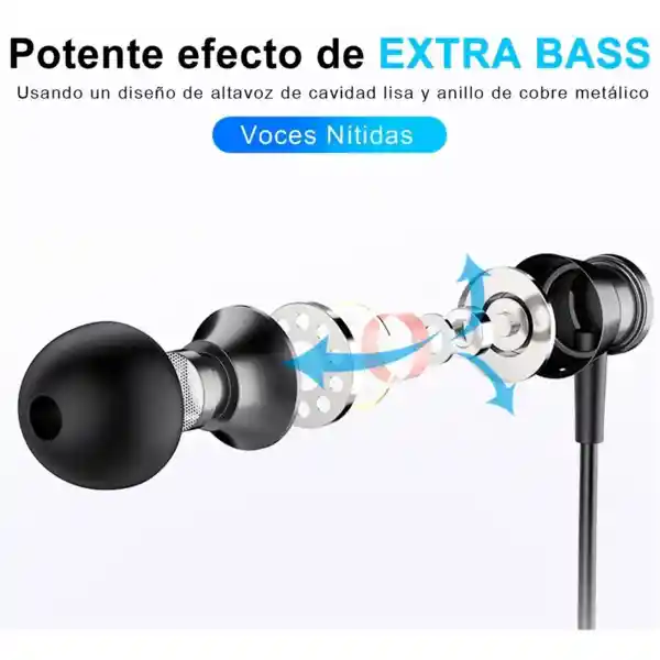 Audífonos Manos Libres Con Micrófono In-ear 3.5mm Negros Aut111