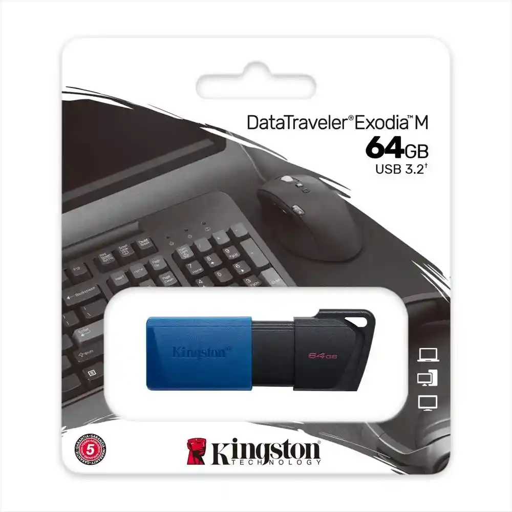 Memoria Usb Kingston Dtx-m Exodia 64gb Usb 3.2 Retráctil