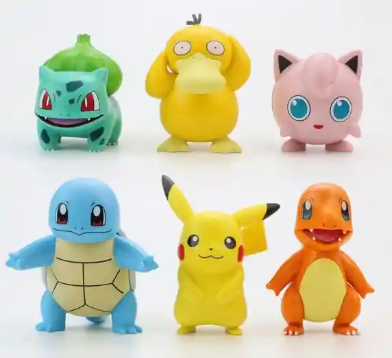 Pokemon Pikachu Y Sus Amigos 6pcs Figuras De Accion Coleccionables Juguete