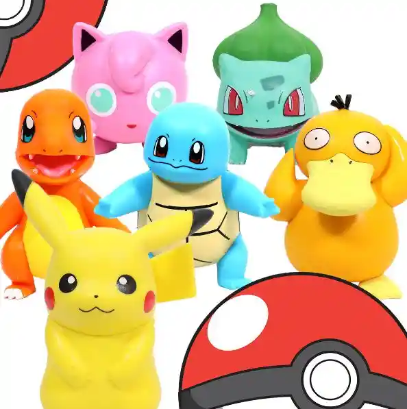 Pokemon Pikachu Y Sus Amigos 6pcs Figuras De Accion Coleccionables Juguete