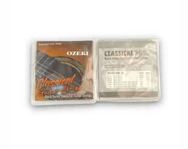 Cuerdas Para Guitarra Clasica W107 Marca Ozeki Nylon Black Nylon Clasico Y Bronce