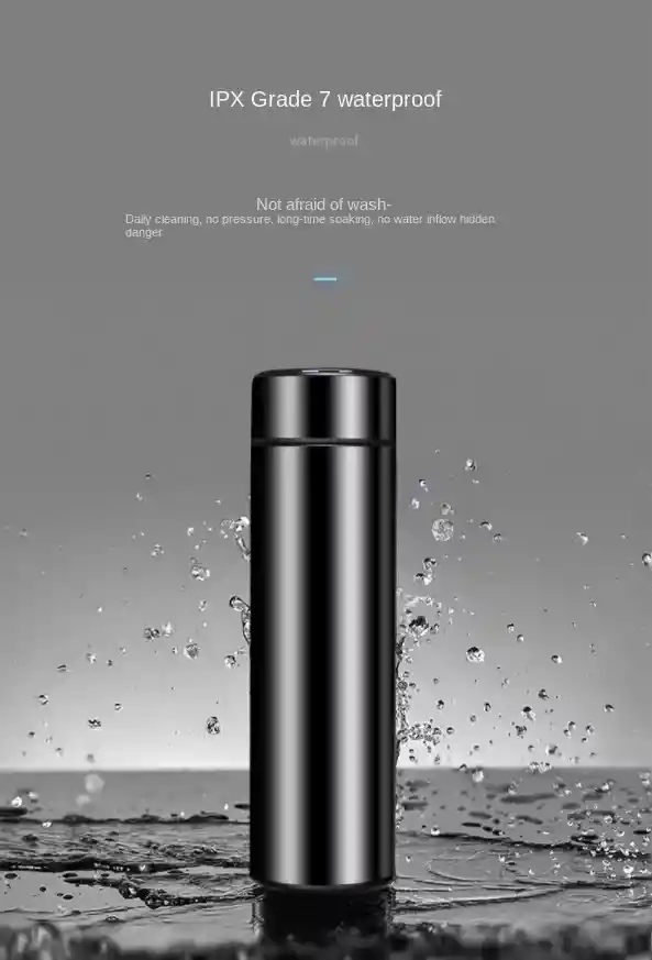 Termo Botella Bebidas Térmico Inteligente Medidor Temperatura Digital
