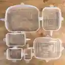 Setx6 Tapas De Silicona Reutilizables Elásticas Cuadradas Alimentos