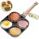 Sartén 4 Compartimentos Antiadherente Huevos Pancakes Hamburguesas