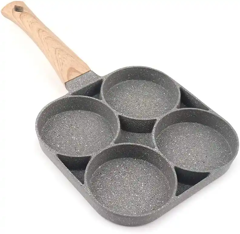 Sartén 4 Compartimentos Antiadherente Huevos Pancakes Hamburguesas
