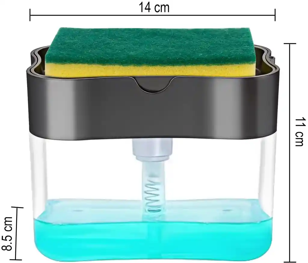 Dispensador De Jabón Líquido Lavaplatos Con Esponja Cocina