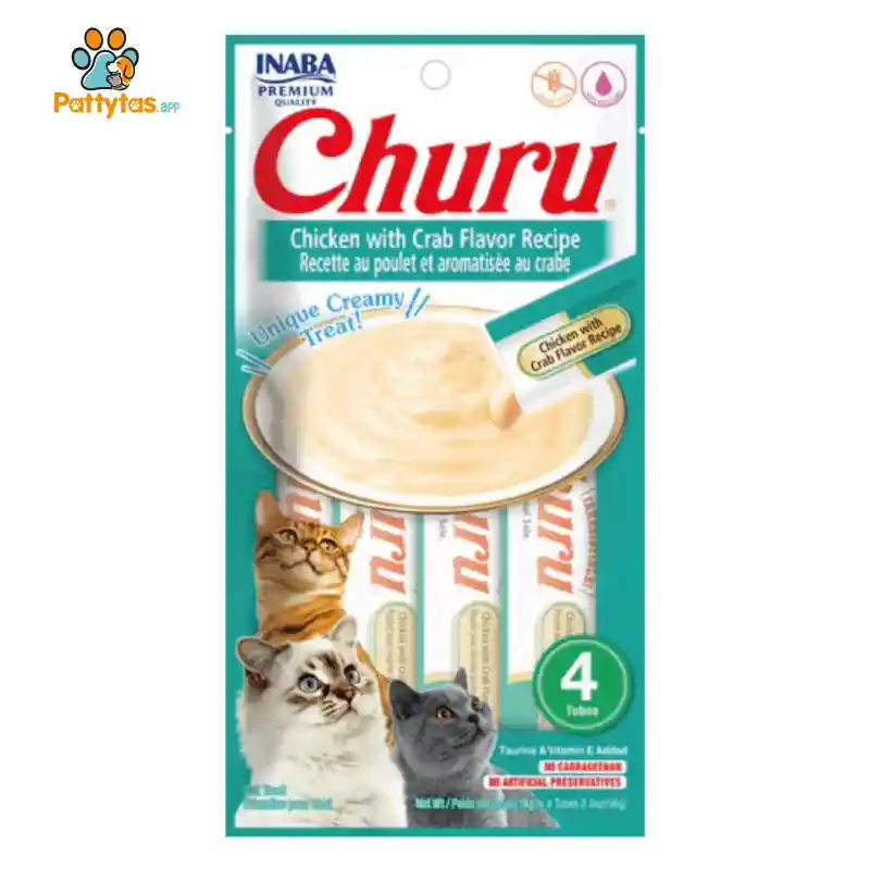 Churu Cat Snack4 Piezas Pollo Y Cangrejo