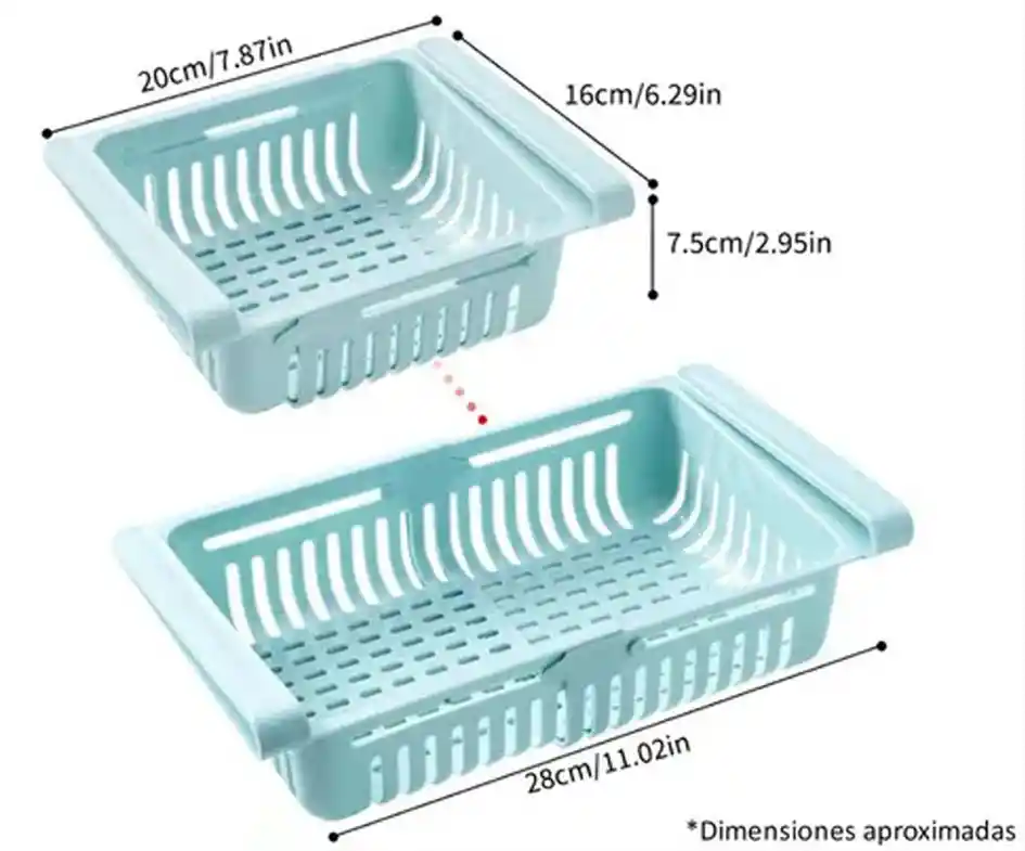 Organizador Multiusos Para La Nevera Cajon Cesta Expandible