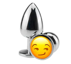 Plug Anal Acostumbrador Acero Inoxidable Dilatador Ano Menos Dolor Emoji