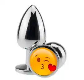 Plug Anal Acostumbrador Acero Inoxidable Dilatador Ano Menos Dolor Emoji