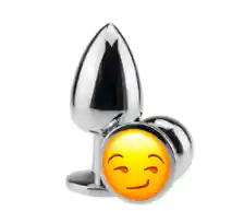 Plug Anal Acostumbrador Acero Inoxidable Dilatador Ano Menos Dolor Emoji