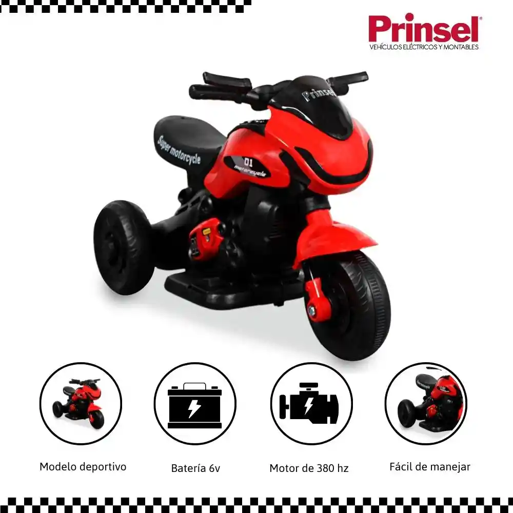 Prinsel Moto New Colors Red 6v