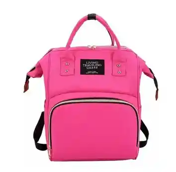 Pañalera Bolso Morral Materno De Bebe Fucsia Hy-1