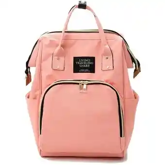 Pañalera Bolso Morral Materno De Bebe Rosa Hy-1