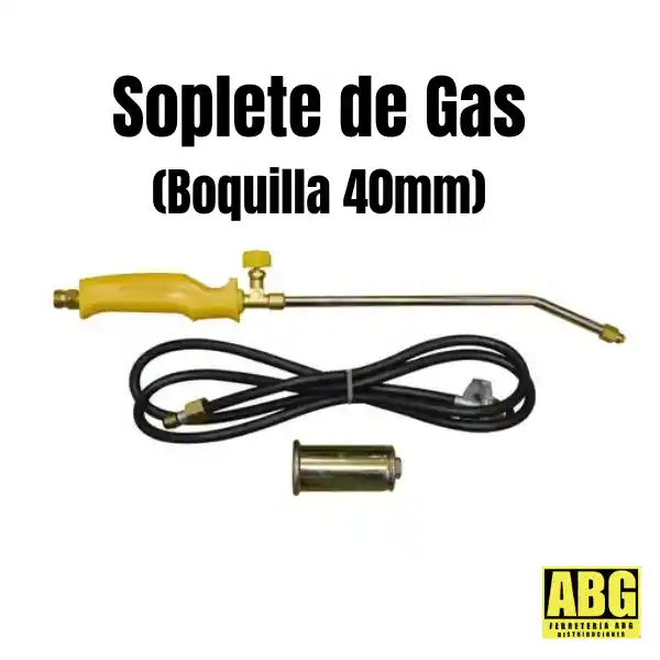 Soplete De Gas Con Regulador- Boquilla 40mm - Manguera.