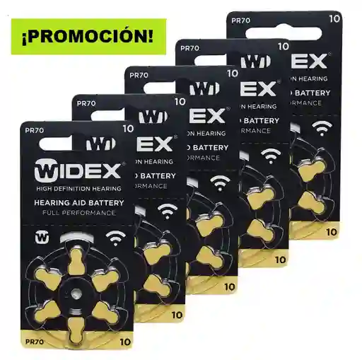 5 Blísters Pila N°10 Widex