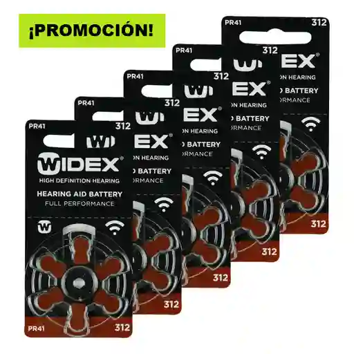 5 Blíster Pila N°312 Widex