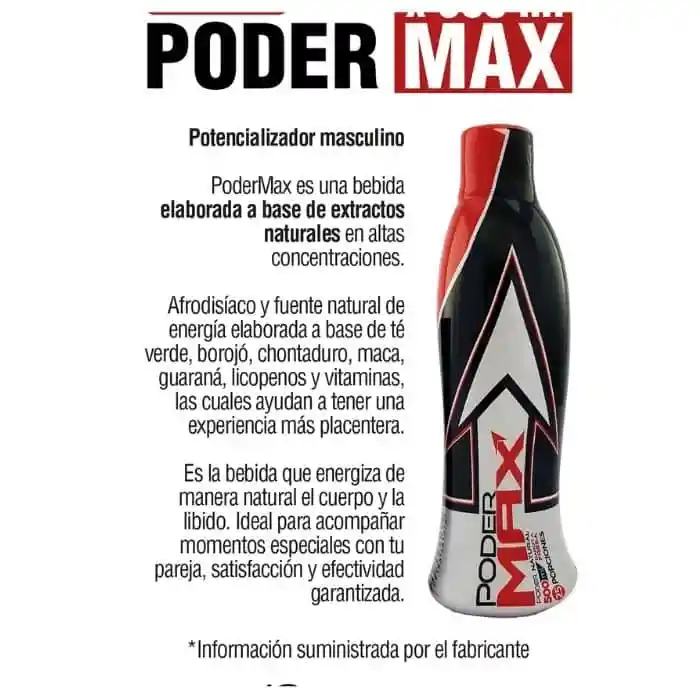 Potencializador Masculino Poder Max X 120 Ml