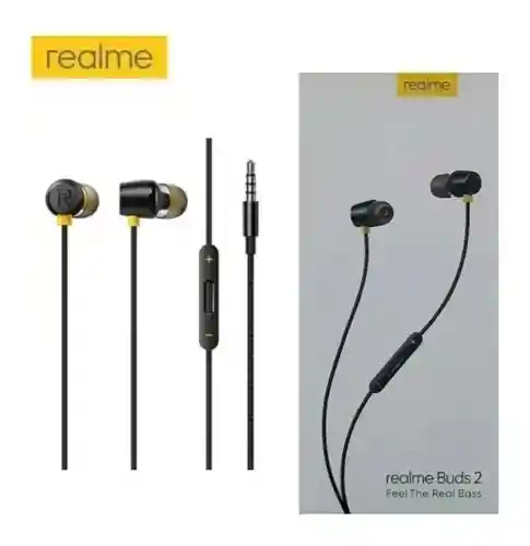 Auriculares Manos Libres Realme Buds 2 Originales Negro