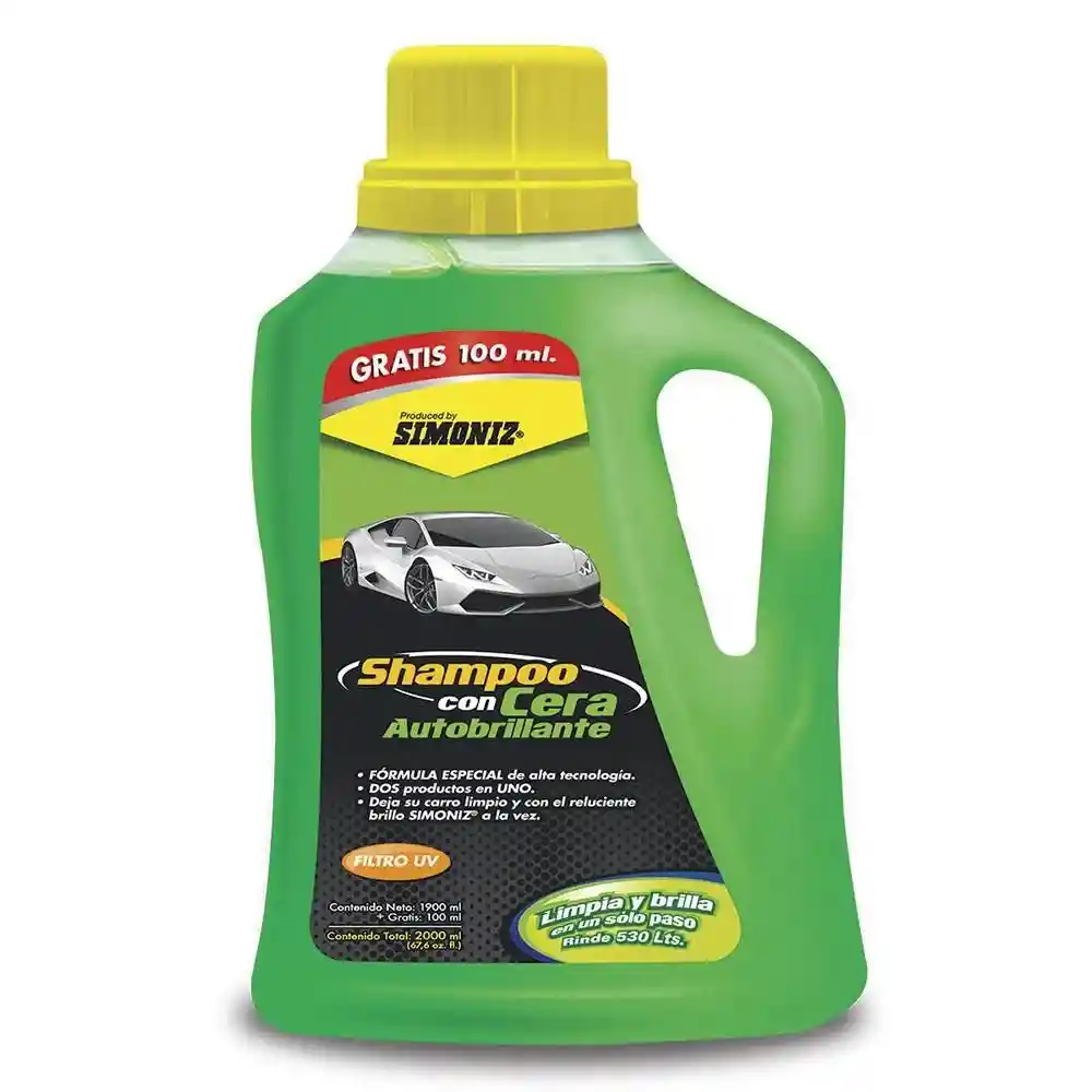 Simoniz Shampoo Con Cera Autobrillante 2000 Ml