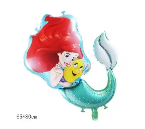 Bouquet De 5 Globos Metalizados Sirenita Ariel