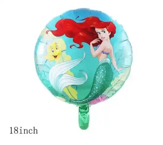 Bouquet De 5 Globos Metalizados Sirenita Ariel