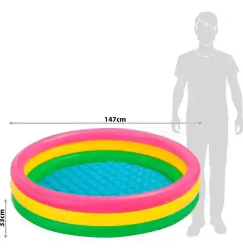 Piscina Inflable Intex Flotador De 1.47m X 33cm Flotadores