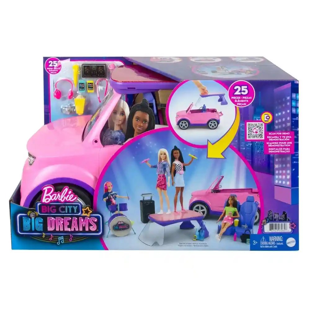 Barbie Big City Big Dreams Vehiculo Concierto Musical Mattel