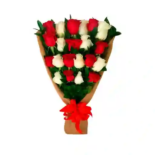 Bouquet De 20 Rosas En Yute
