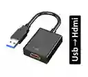 Usb A Hdmi Adaptador Cable Convertidor Monitor Televisor Proyector