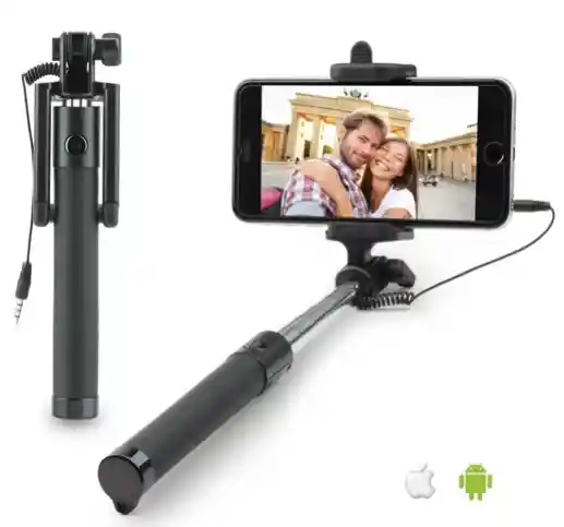 Palo Selfie Mini Monopod Baston Con Cable Y Botón