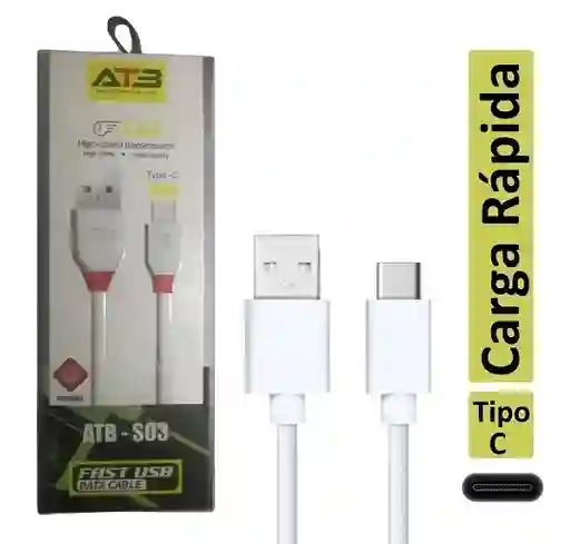 Cable Tipo C Carga Rápida Datos Usb Celular Cargador