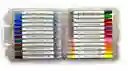 Marcadores Plumones Punta Pincel Doble Punta Offi-esco X24unds