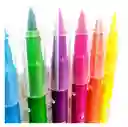Plumones Marcadores Punta Pincel X12 Offi-esco