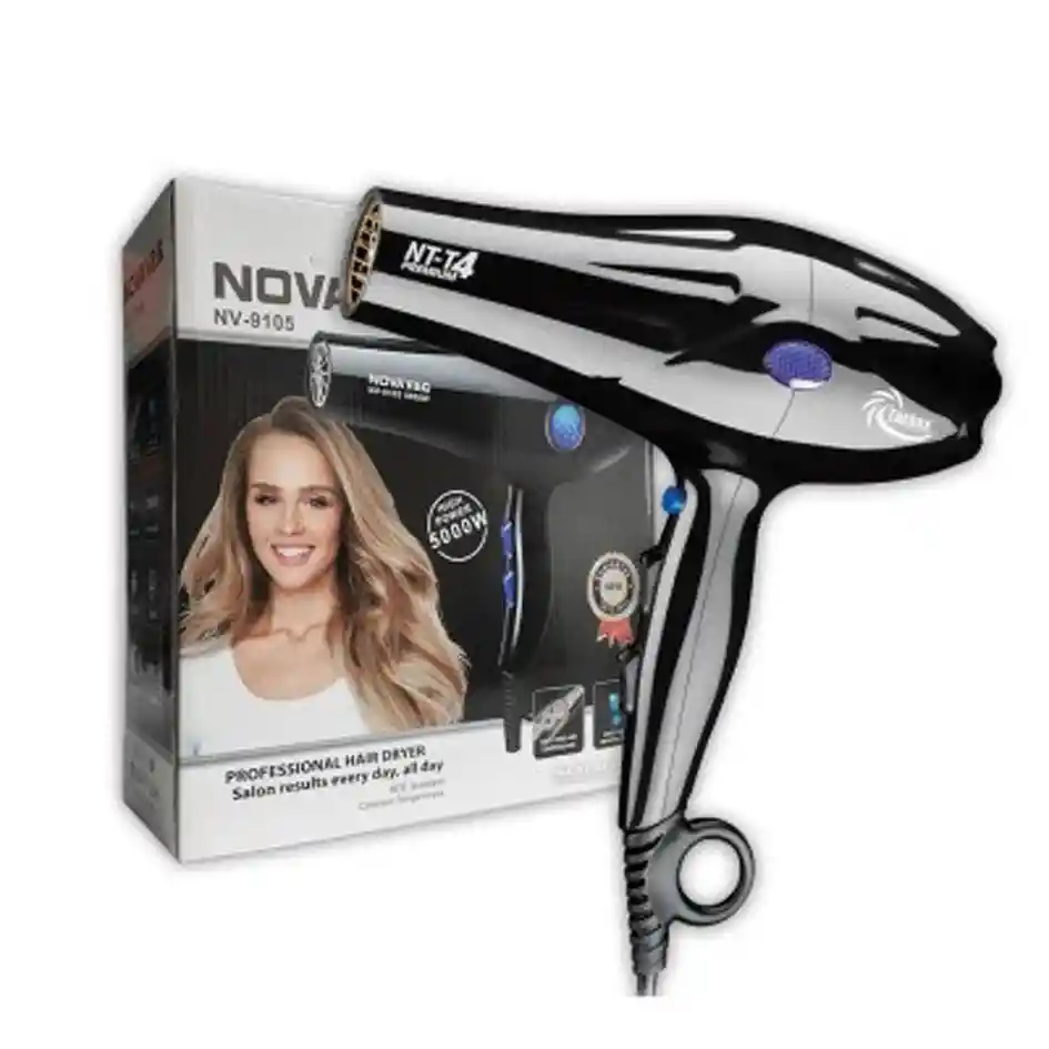 Secador De Pelo Nova 9105 Caliente Frió 5000w Cabello